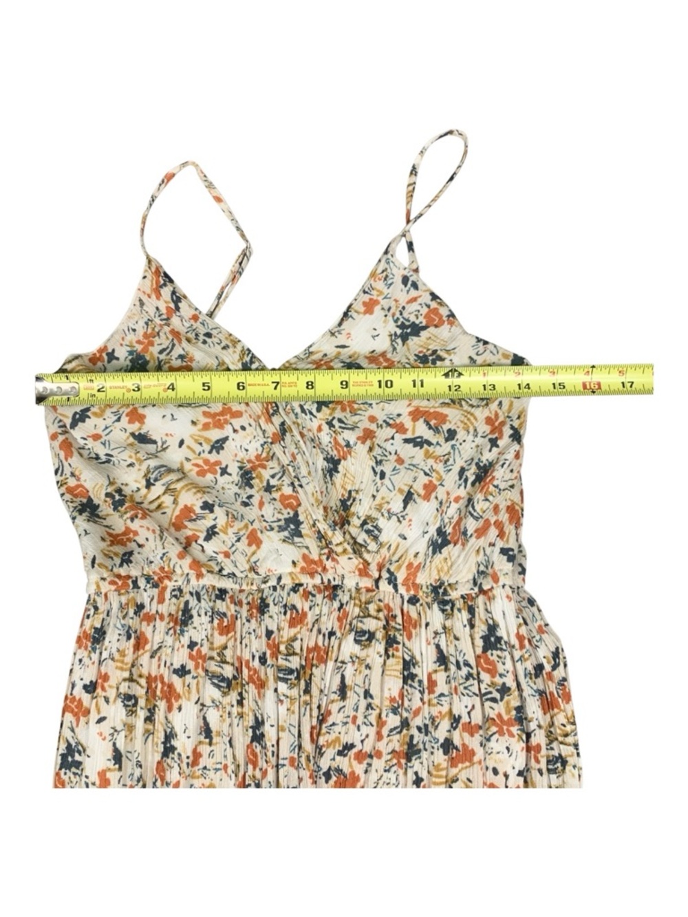 Sim & Sam Boho Cream Floral Spaghetti Strap Maxi Dress Coquette Prairie Medium - Picture 7 of 10